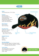 Headwear Brushed Heavy Cotton with Flame Embroidery -4226