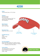 Headwear-Brushed Heavy Cotton Visor Cap-4230