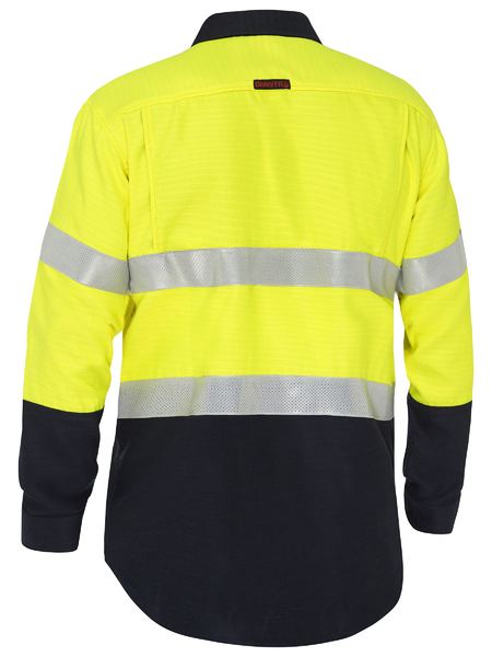 Bisley - Apex 185 Taped Hi Vis FR Ripstop Vented Shirt - BS8438T