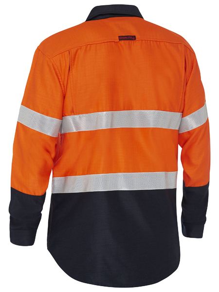 Bisley - Apex 185 Taped Hi Vis FR Ripstop Vented Shirt - BS8438T