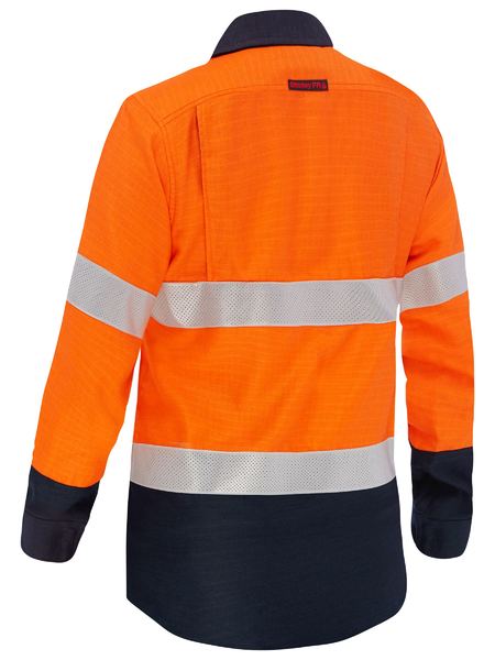 Bisley - Apex 160 Women's Taped Hi Vis FR Ripstop Vented Shirt - BL8338T