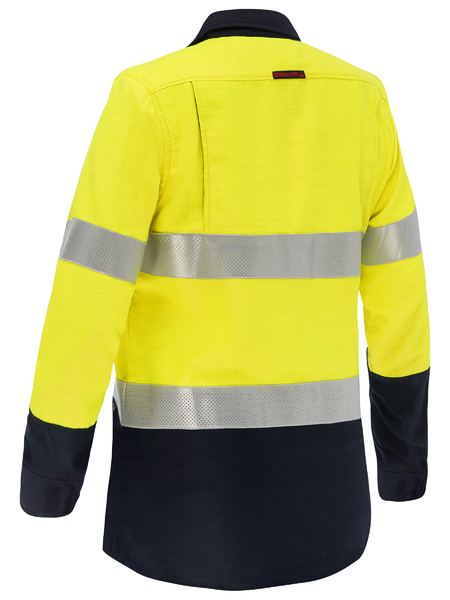 Bisley - Apex 160 Women's Taped Hi Vis FR Ripstop Vented Shirt - BL8338T