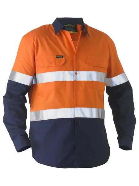 Bisley - Taped Two Tone Hi Vis Recycled Drill Shirt - BS6996T