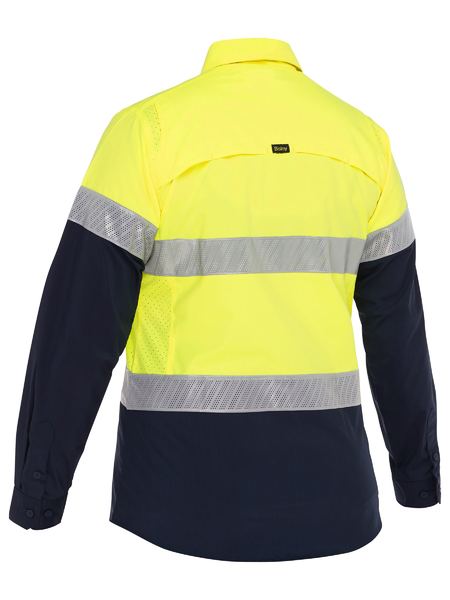 Bisley - Women's X Airflow™ Hi Vis Taped Stretch Ripstop Shirt - BL6491T