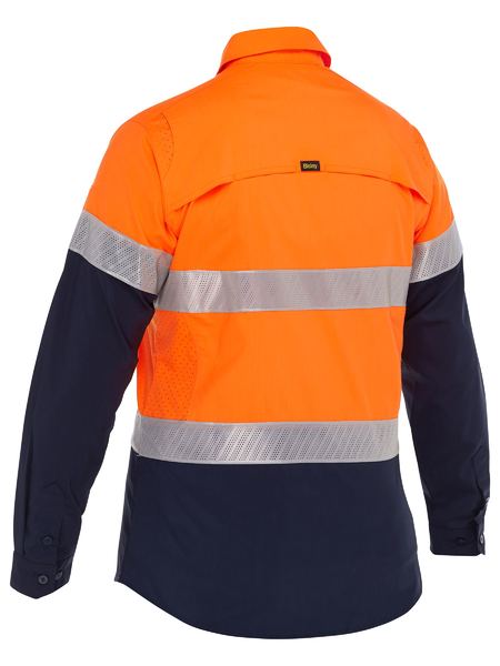 Bisley - Women's X Airflow™ Hi Vis Taped Stretch Ripstop Shirt - BL6491T