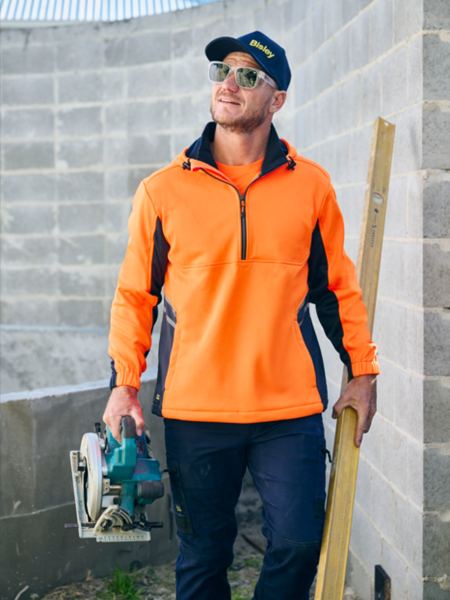 Bisley - Hi Vis Liquid Repellent Fleece Hoodie - BK6571