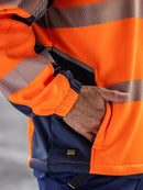 Bisley-Flx & Move™ Hi Vis Taped Liquid Repellent Fleece Hoodie - BK6571T