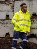 Bisley - Taped Hi Vis Heated Jacket With Hood - BJ6842T