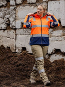 Bisley-Women's Taped Two Tone Hi Vis 3-in-1 Soft Shell Jacket-BJL6078T