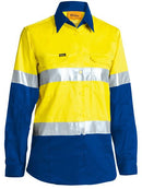 Bisley Women's Taped Hi Vis Cool Lightweight Drill Shirt -BL6696T