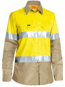 Bisley Women's Taped Hi Vis Cool Lightweight Drill Shirt -BL6696T