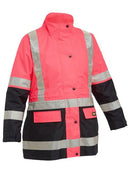 Bisley-Women's Taped Hi Vis 5 in 1 Rain Jacket-BKL6975