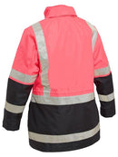 Bisley-Women's Taped Hi Vis 5 in 1 Rain Jacket-BKL6975