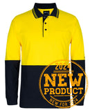 JB's Wear - Hi Vis L/S Cotton Polo - 6CPHL