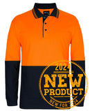 JB's Wear - Hi Vis L/S Cotton Polo - 6CPHL