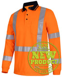 Jb's Wear - Hi Vis L/S NSW/QLD Rail Biomotion X-Back Polo - 6DAQL