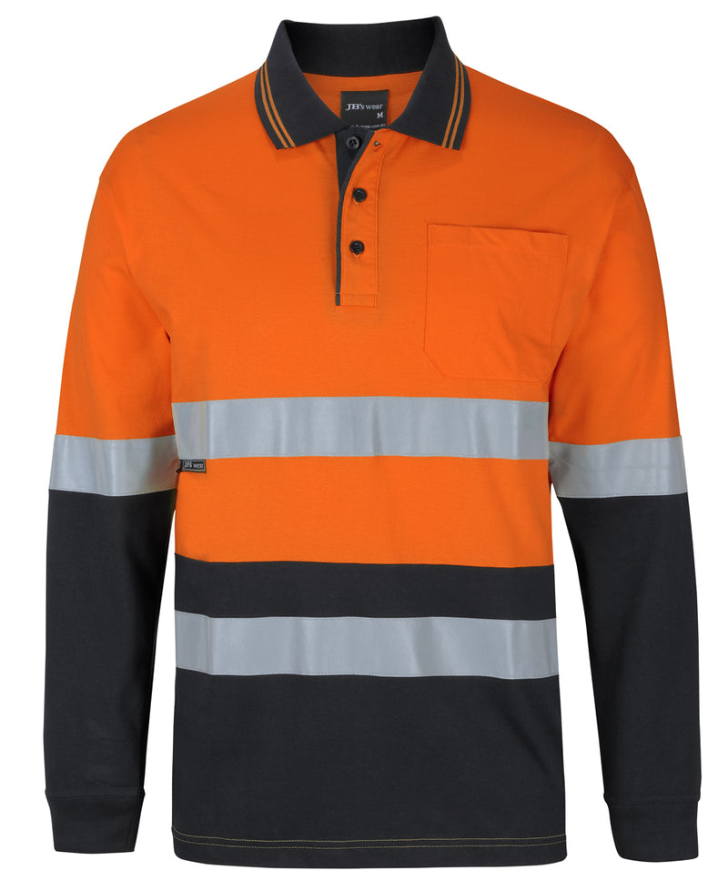 JB,s Wear-Hi Vis L/S Cotton Polo - 6DCPL