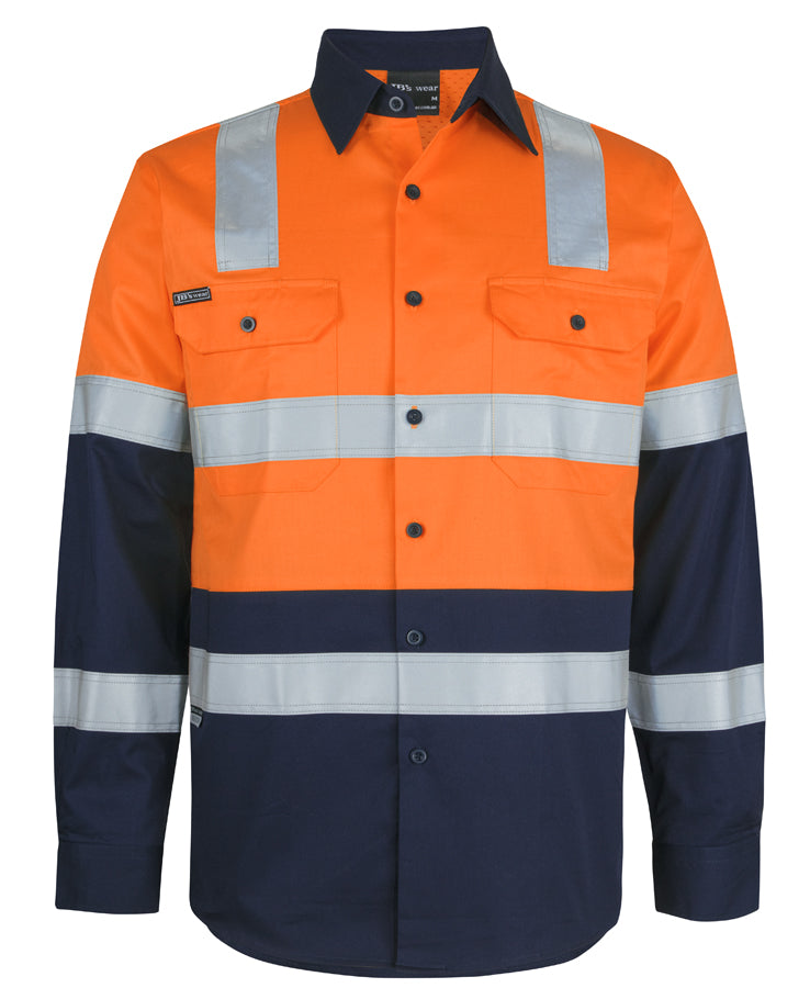 Jb's Wear - Hi Vis (D+N) L/S 150G Level 3 Work Shirt - 6DNW3