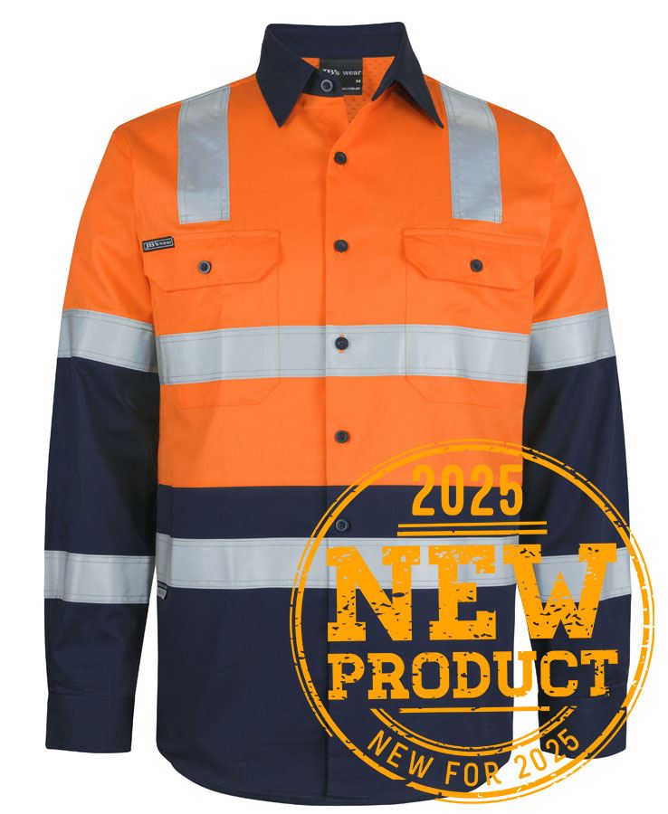 Jb's Wear - Hi Vis (D+N) L/S 150G Level 3 Work Shirt - 6DNW3