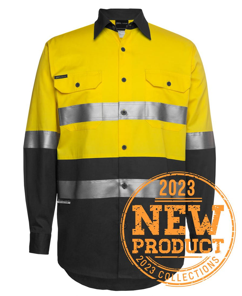 Jb'S Wear Hi Vis L/S (D+N) 150G Work Shirt 6DNWL-A