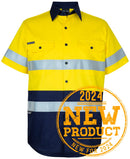 Jb's Wear - Hi Vis (D+N) S/S 150G Work Shirt - 6DNWS