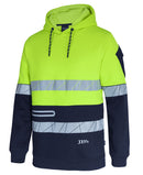 Jb's Wear - 450G Hi Vis Pull Over Hooeie With Fragmented Tape - 6DPFP