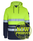 Jb's Wear - 450G Hi Vis Pull Over Hooeie With Fragmented Tape - 6DPFP