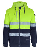 Jb's Wear - 450G Hi Vis Full Zip Hoodie With Fragmented Tape - 6DPFZ