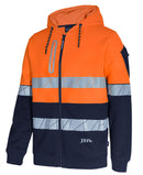 Jb's Wear - 450G Hi Vis Full Zip Hoodie With Fragmented Tape - 6DPFZ