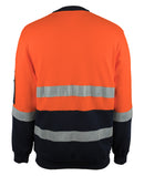 Jb's Wear - Hi Vis 310 (D+N) Cotton Crew Neck Fleece - 6DVCM