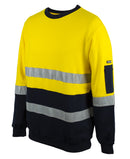 Jb's Wear - Hi Vis 310 (D+N) Cotton Crew Neck Fleece - 6DVCM
