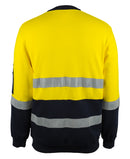 Jb's Wear - Hi Vis 310 (D+N) Cotton Crew Neck Fleece - 6DVCM