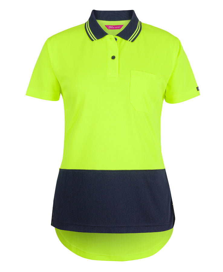 Jb's Wear - Ladies Hi Vis S/S Drop Tail Polo - 6HDS1