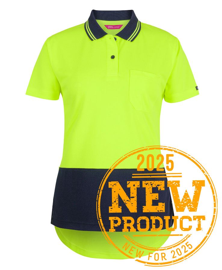 Jb's Wear - Ladies Hi Vis S/S Drop Tail Polo - 6HDS1