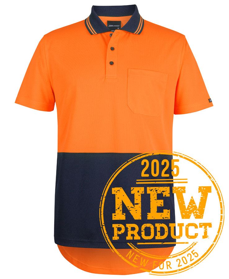 Jb's Wear - Hi Vis S/S Drop Tail Polo - 6HDS