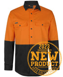 JB's Wear-Hi Vis L/S Stretch Work Shirt - 6HSWL