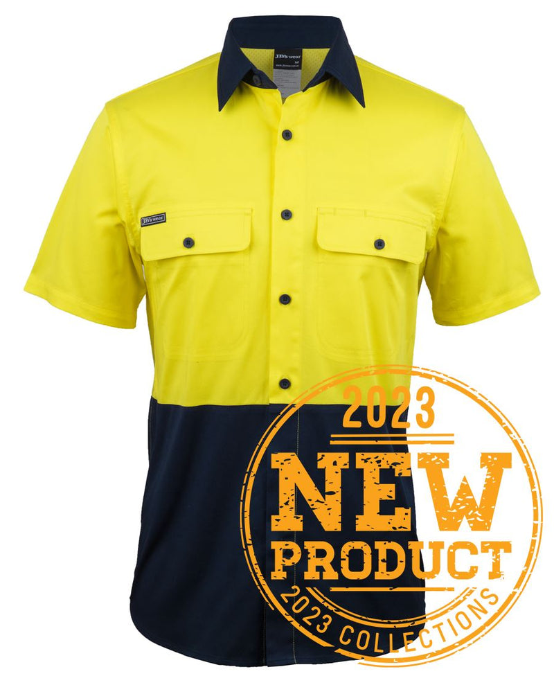 JB's Wear - Hi Vis S/S Stretch Work Shirt - 6HSWS