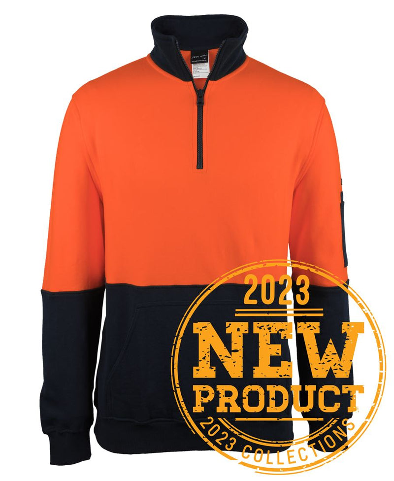 Jb's Wear - Hi Vis 310 Cotton 1/2 Zip Fleece - 6HVFM