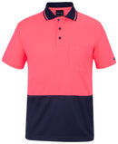 Jb'S Wear - Adults Hi Vis Non Cuff Traditional Polo - 6HVNC-A