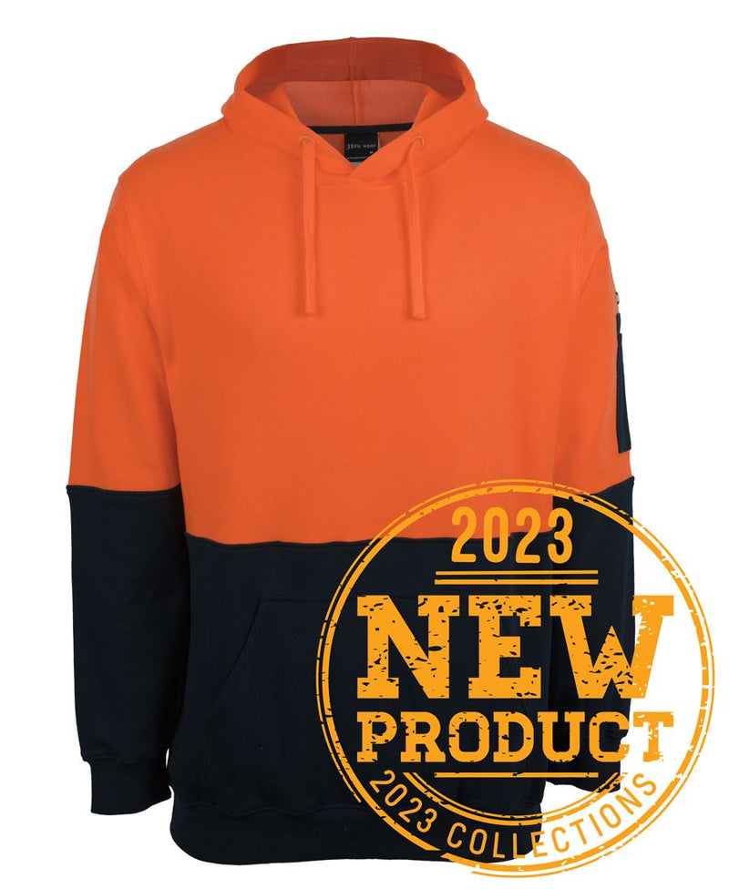 Jb's Wear - Hi Vis 310 Cotton Pull OverFleece Hoodie - 6HVPM