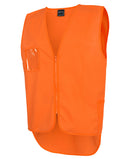 Jb's Wear - Hi Vis Zip Drop Tail Safety Vest - 6HVSW