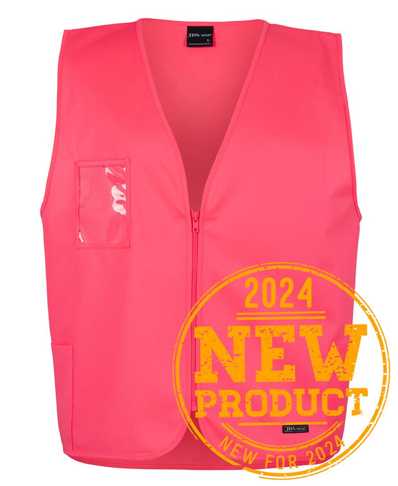 Jb'S Wear Hi Vis Zip Safety Vest 6HVSZ