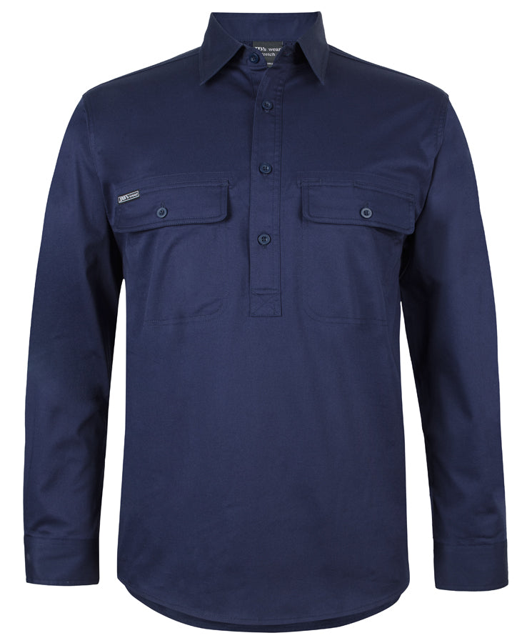 Jb's Wear - L/S Stretch Close Front Work Shirt - 6WLCS