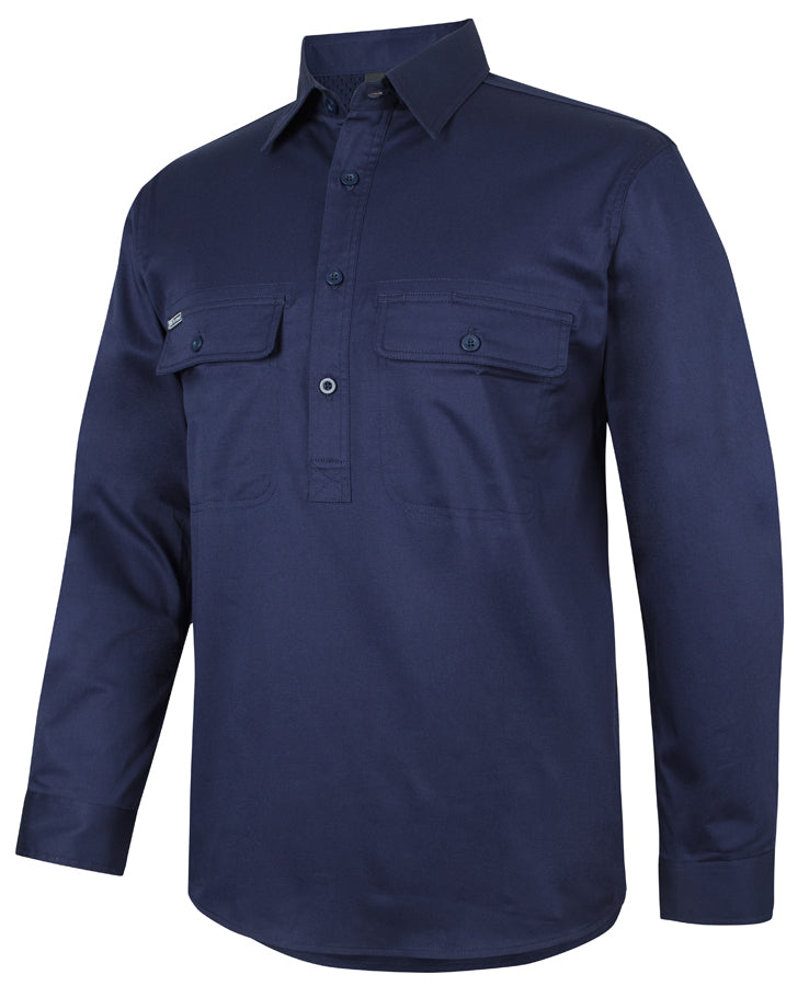 Jb's Wear - L/S Stretch Close Front Work Shirt - 6WLCS