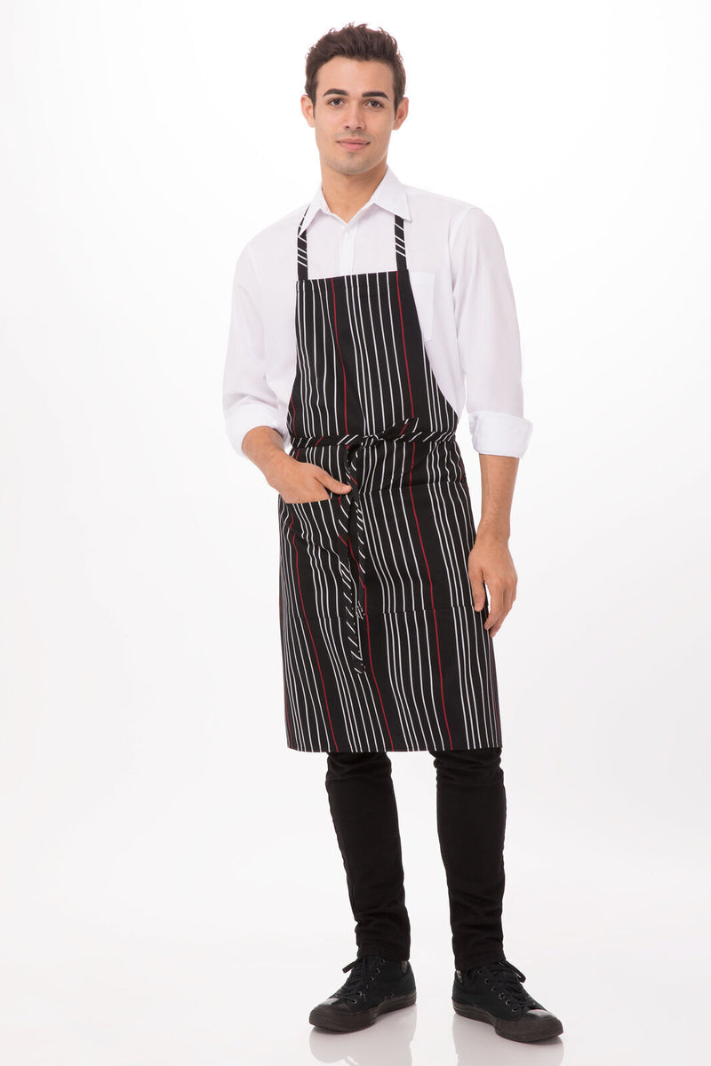 Chef Works - Striped Bib Apron - A550