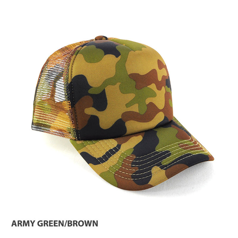 Grace Collection-AH296 Camouflage Trucker Mesh Cap