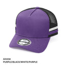 Grace Collection - AH458 Kids A-Frame Striped Trucker Cap