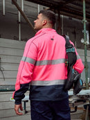 Bisley - Men's Taped Hi Vis Zip Front Fleece - BK6611T