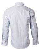 Winning Spirit -Men's Herringbone Pin Stripe Long Sleeve Shirt -BS17