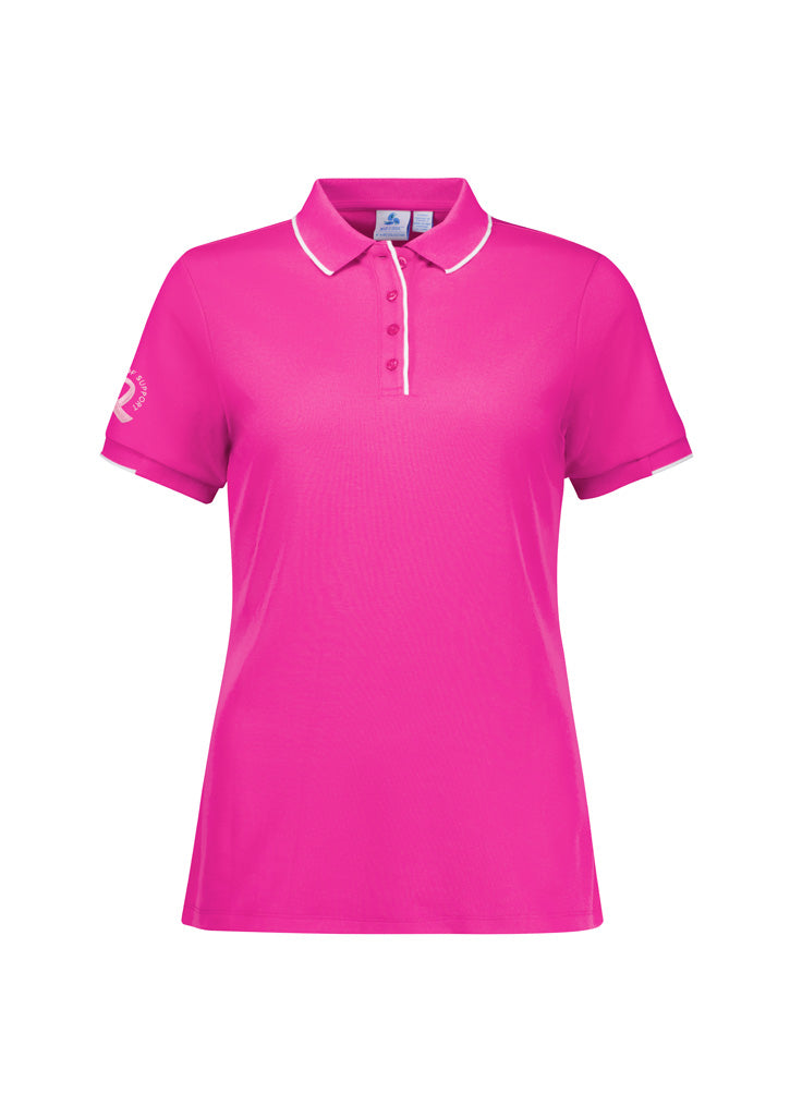 Biz Care - Womens Pink Short Sleeve Polo - CST313LS